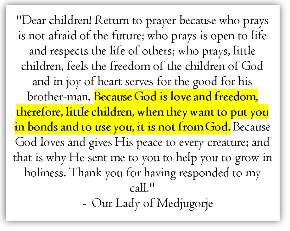 Medjugorje Message