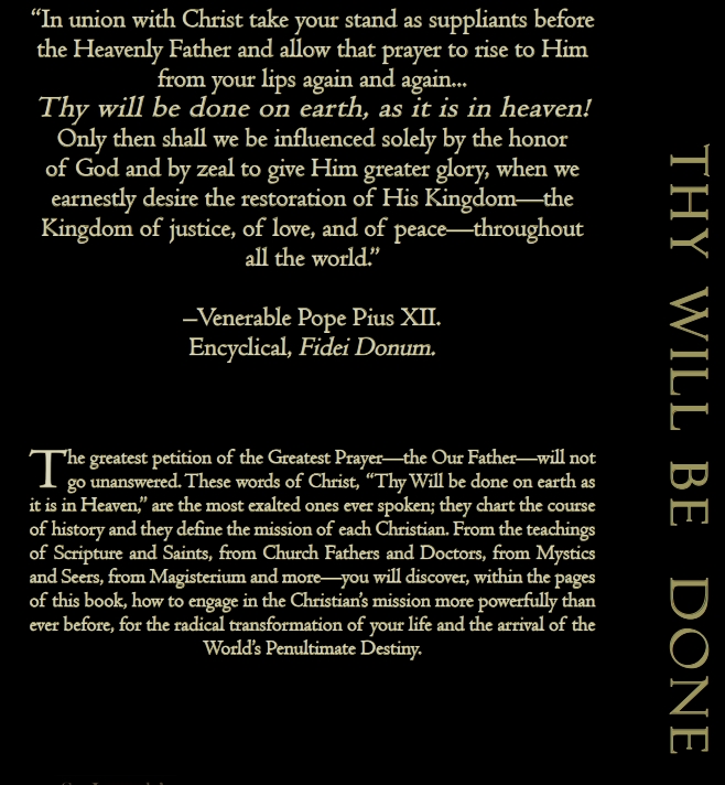 Thy Will Be Done Rear Cover